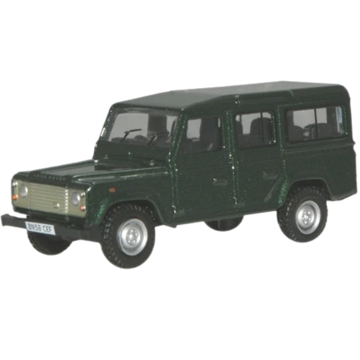 Oxford Diecast 76DEF001 Green Land Rover Defender - 1:76 Scale Model