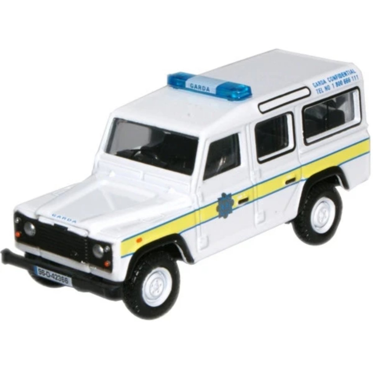 Oxford Diecast 76DEF004 Garda Land Rover Defender Station Wagon - 1:76 Scale Model
