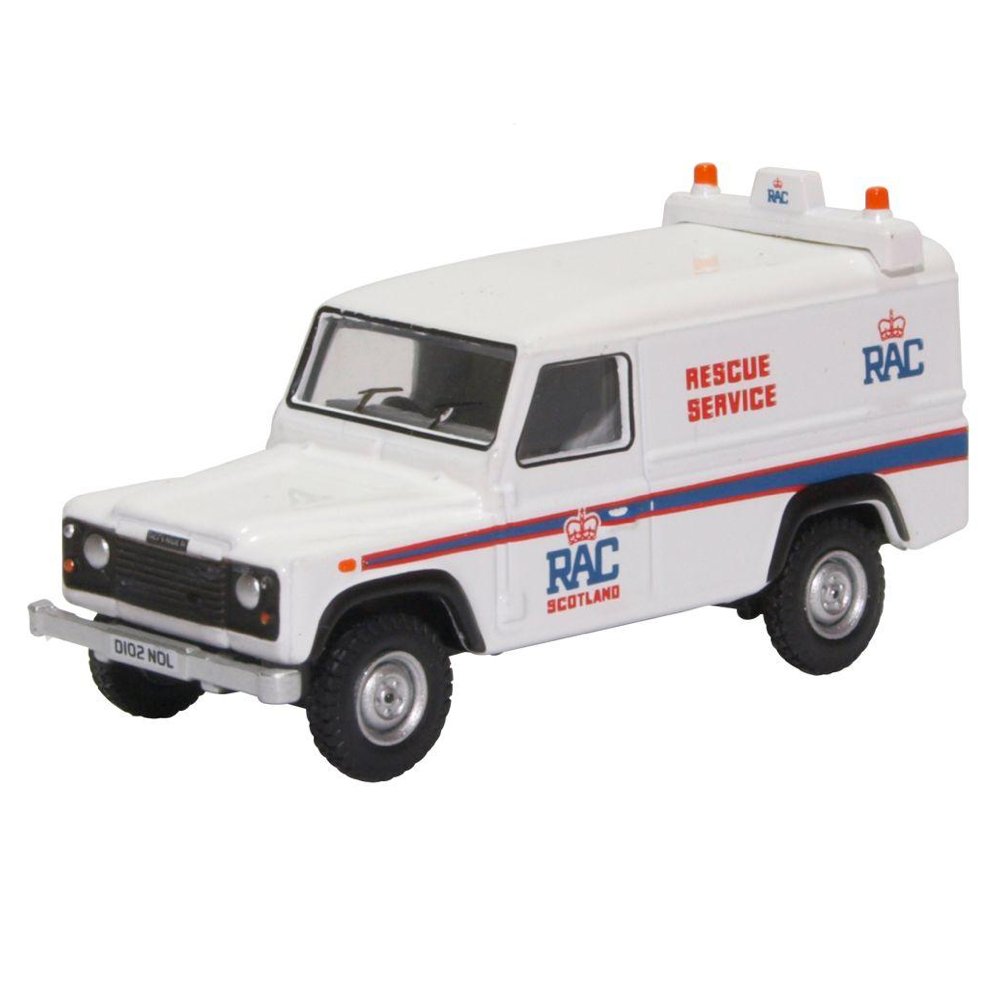 Oxford Diecast 76DEF015 Land Rover Defender LWB Hard Back RAC - 1:76 Scale Model