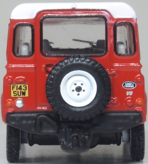 Oxford Diecast 76DEF018 Land Rover Defender LWB St. Wagon Masai Red - 1:76 Scale - Phillips Hobbies