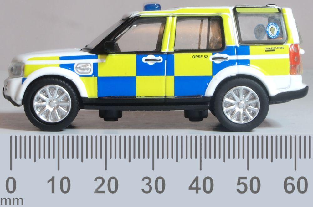 Oxford Diecast 76DIS006 West Midlands Police Land Rover Discovery 4 - 1:76 Scale Model