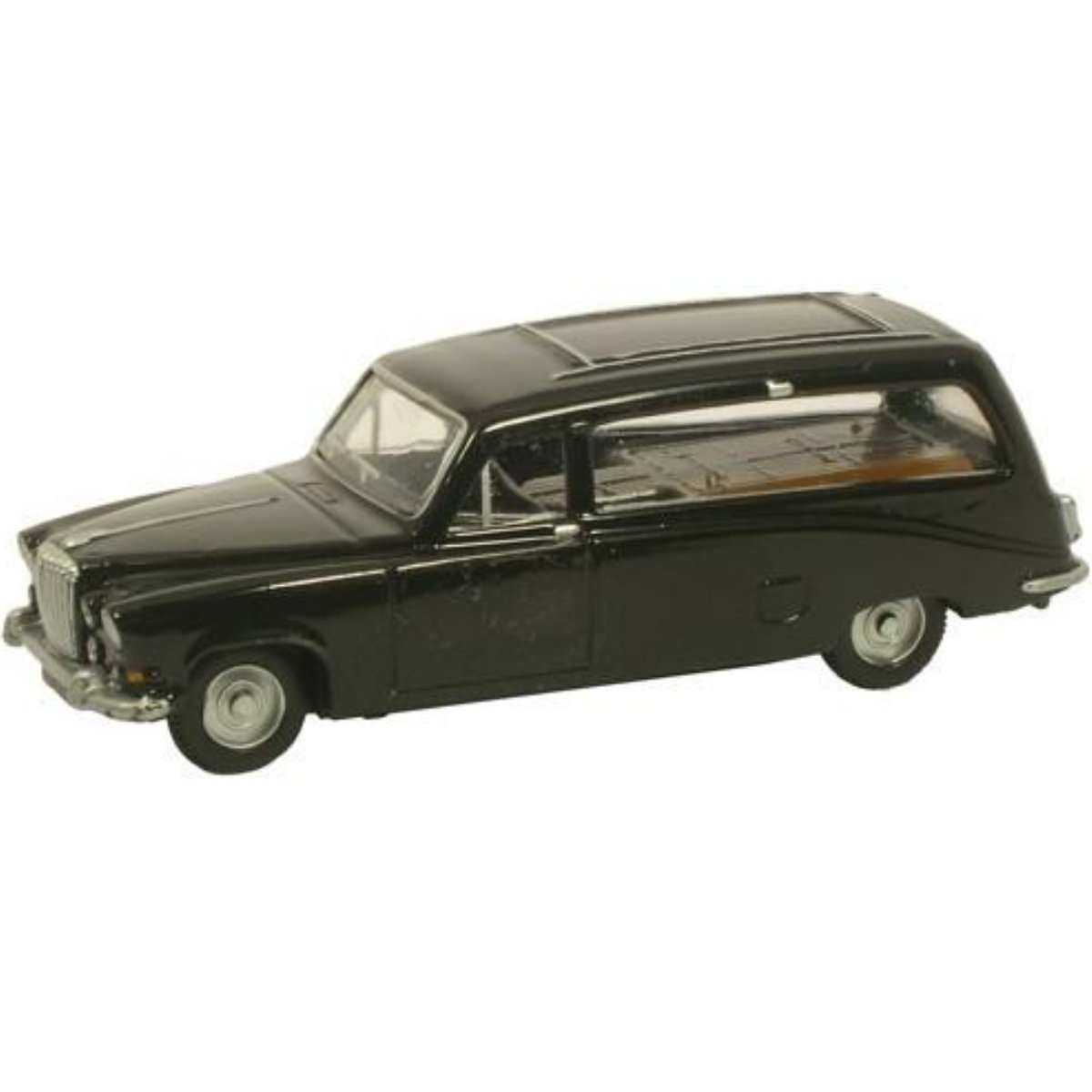 Oxford Diecast 76DS002 Daimler DS420 Black Hearse - 1:76 Scale Model