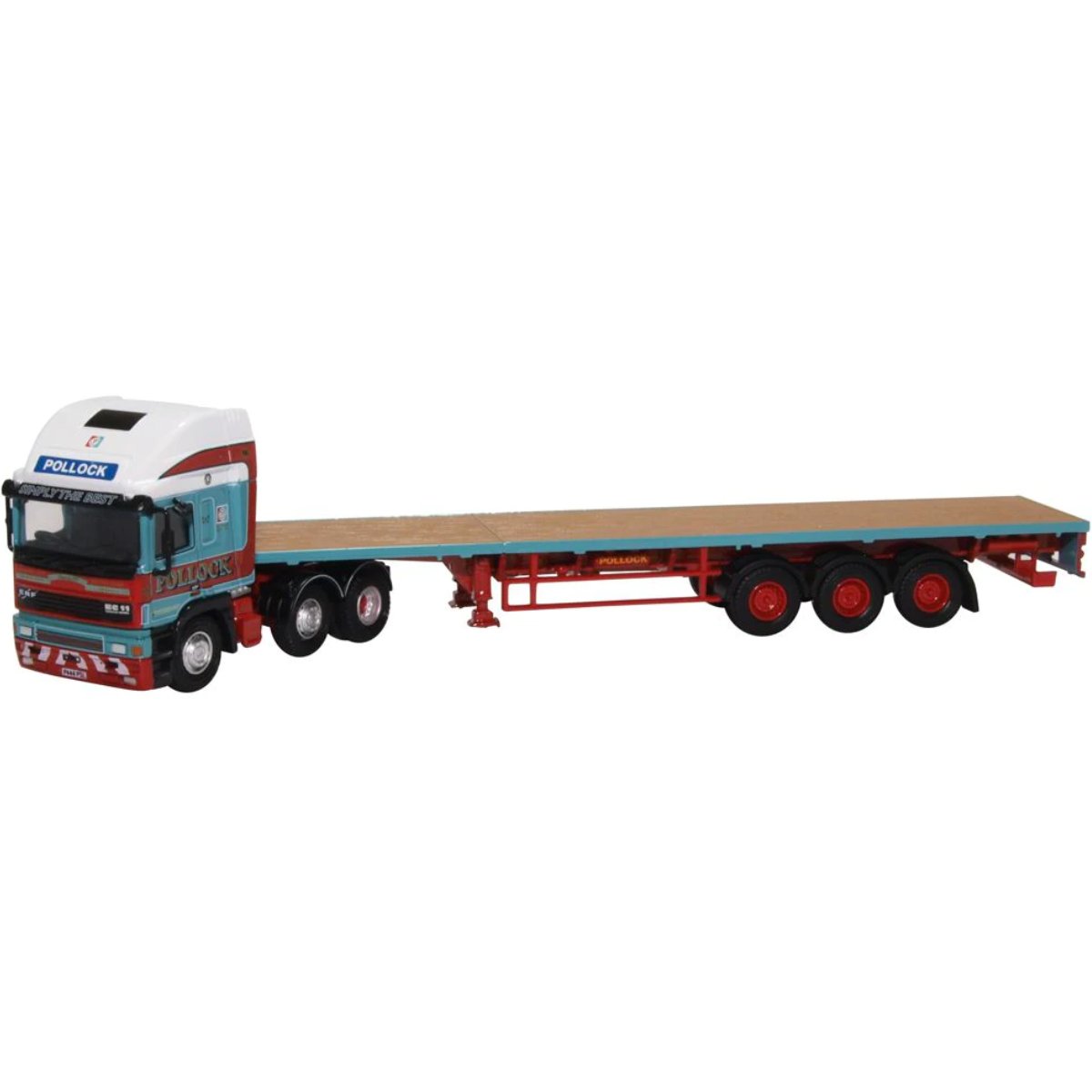 Oxford Diecast 76EC003 ERF EC Flatbed Trailer - Pollock - Phillips Hobbies