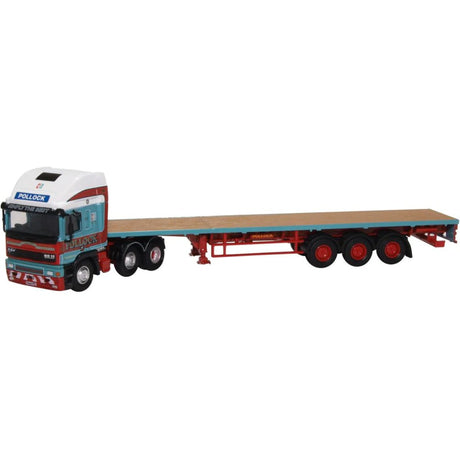 Oxford Diecast 76EC003 ERF EC Flatbed Trailer - Pollock - Phillips Hobbies