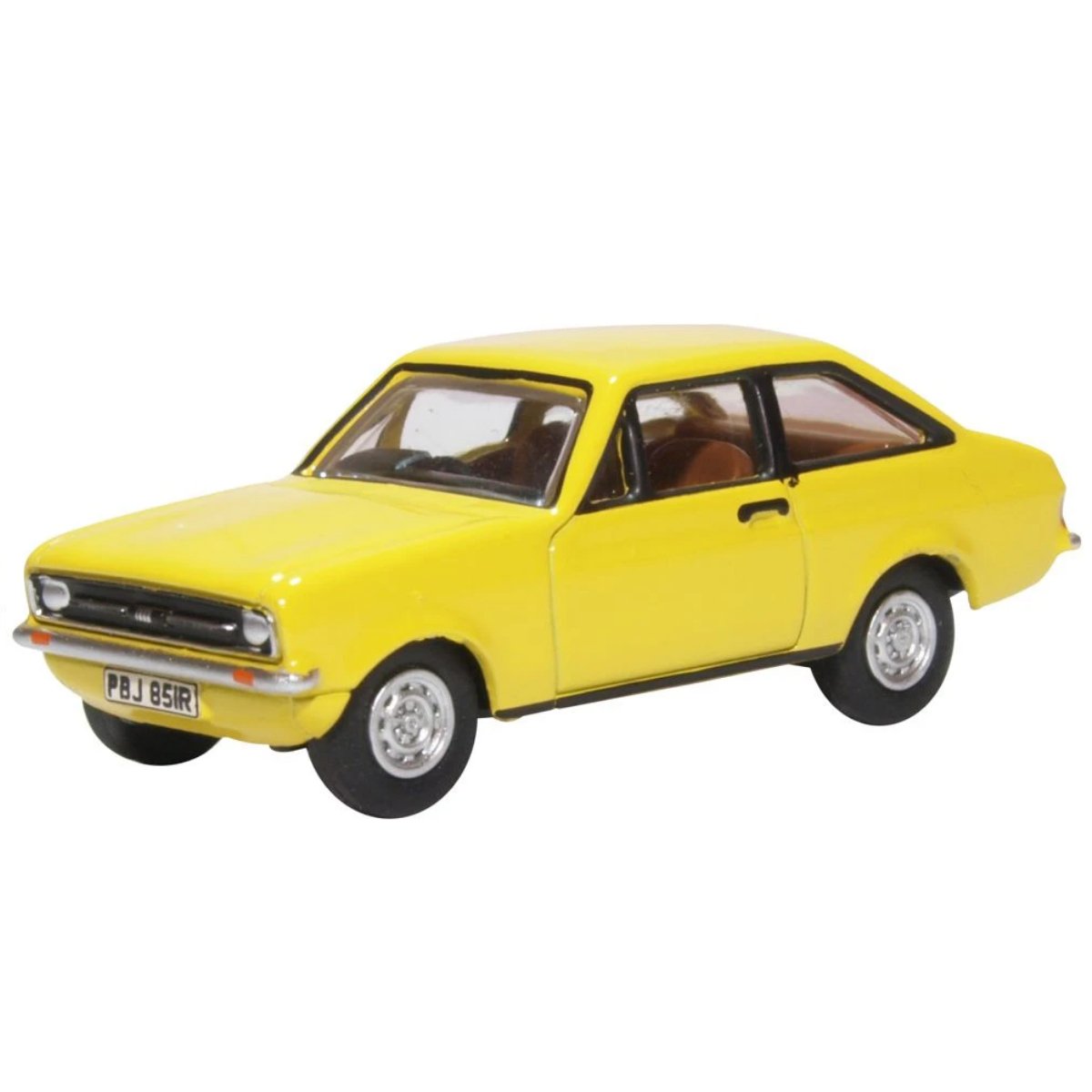 Oxford Diecast 76ESC002 Signal Yellow Ford Escort MK2 - Phillips Hobbies