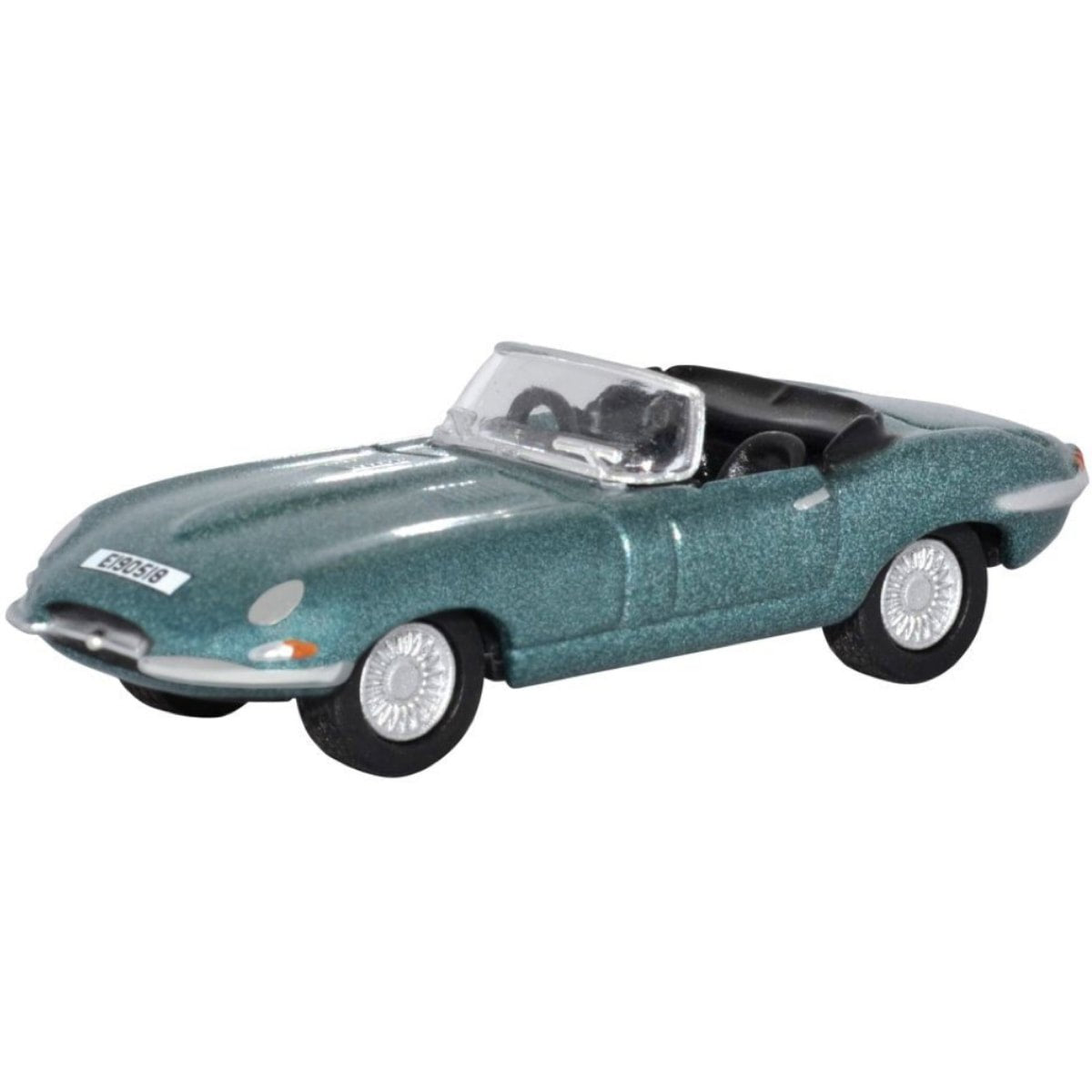 Oxford Diecast 76ETYP014 Jaguar E Type Silver Blue - Phillips Hobbies