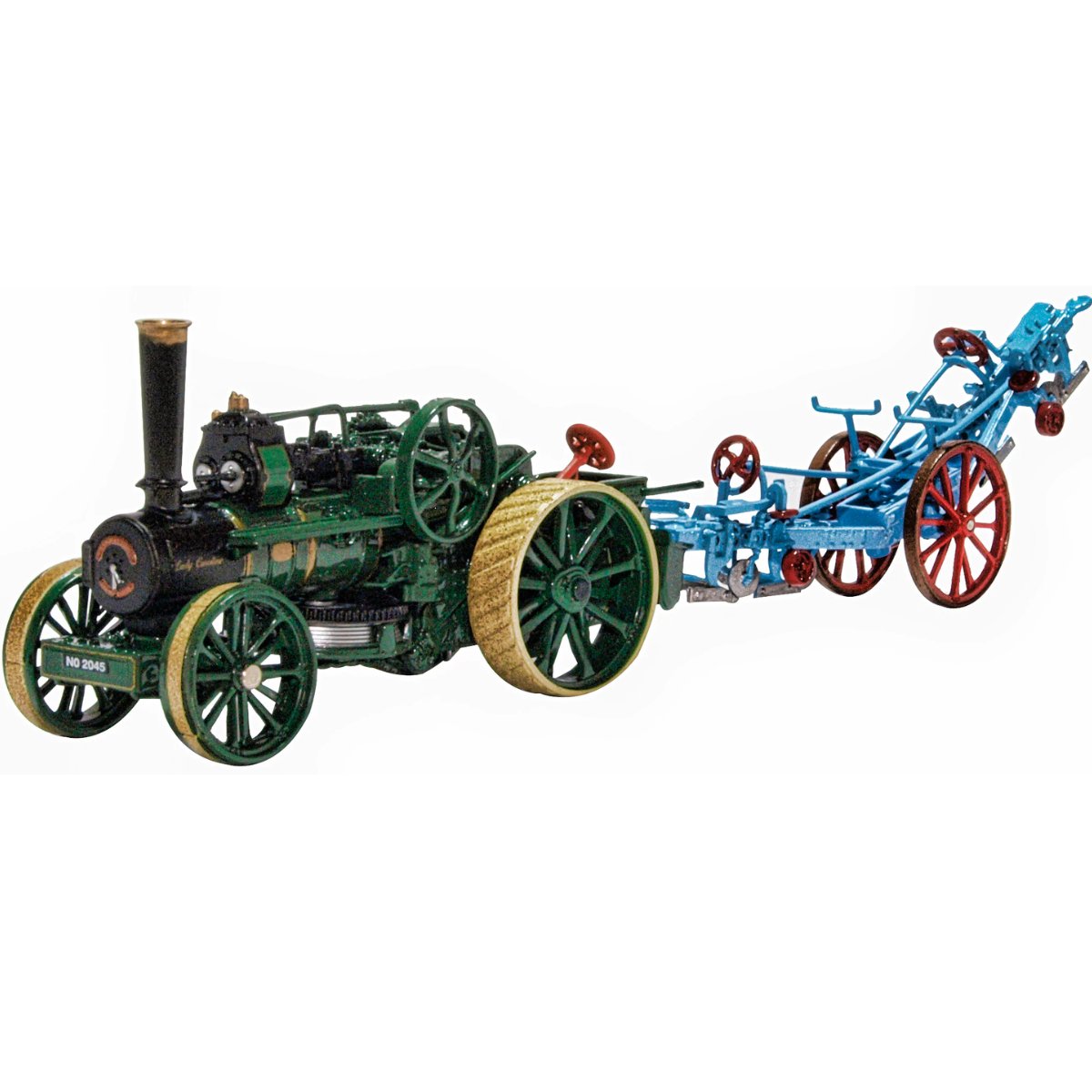 Oxford Diecast 76FBB005 Fowler Ploughing Engine 15334 'Lady Caroline' & Plough - Phillips Hobbies