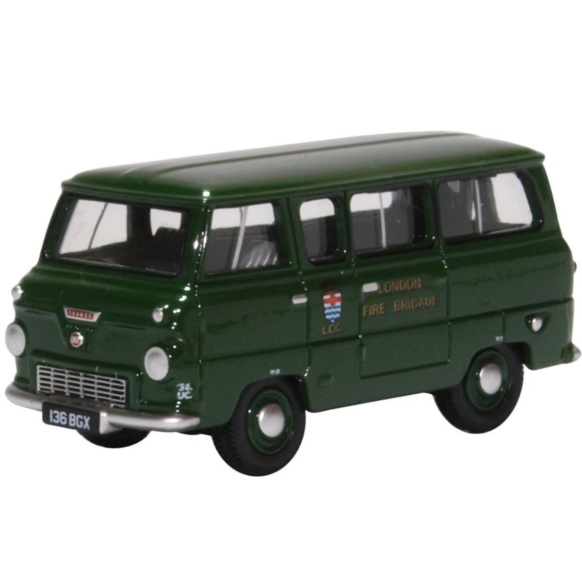 Oxford Diecast 76FDE016 Ford 400e Minibus London Fire Brigade - Phillips Hobbies
