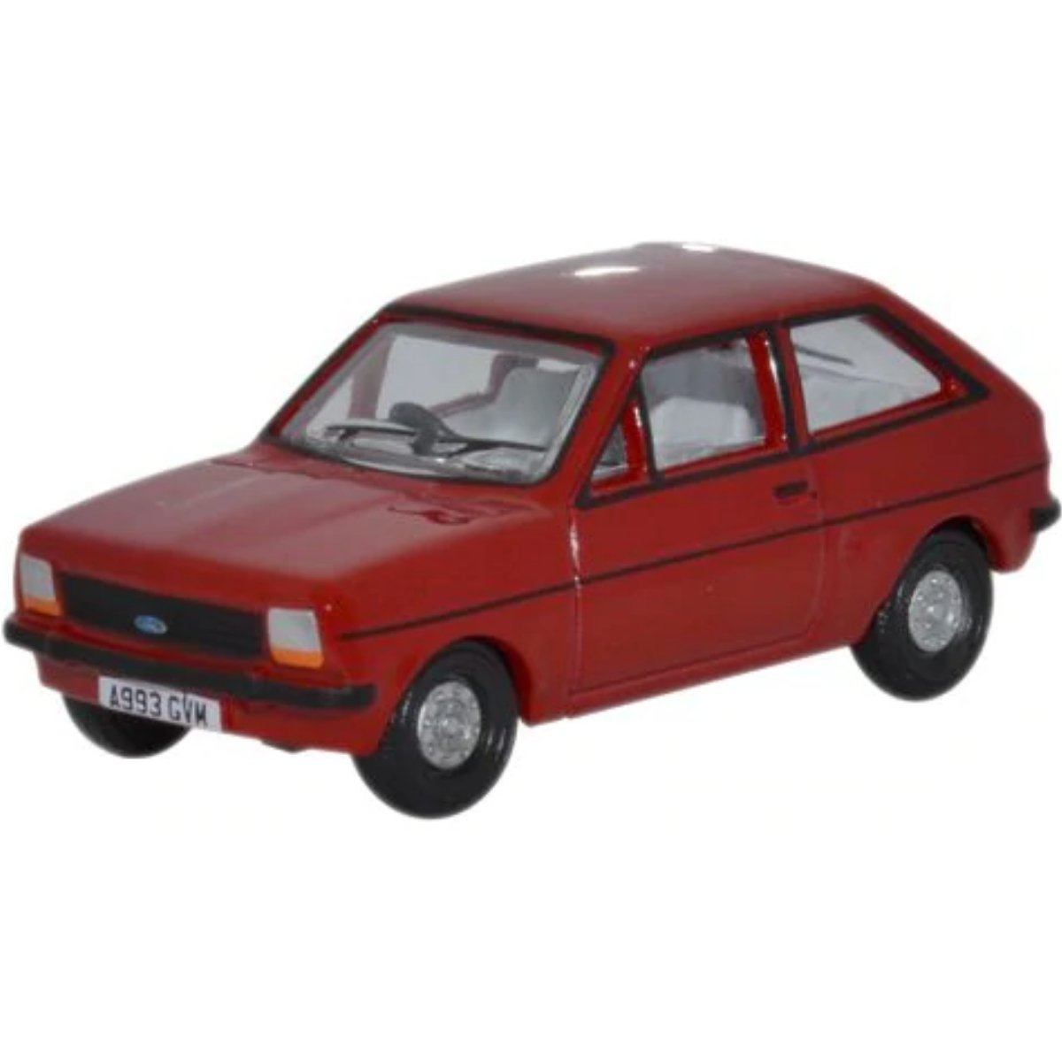 Oxford Diecast 76FF001 Venetian Red Ford Fiesta MK1 - Phillips Hobbies