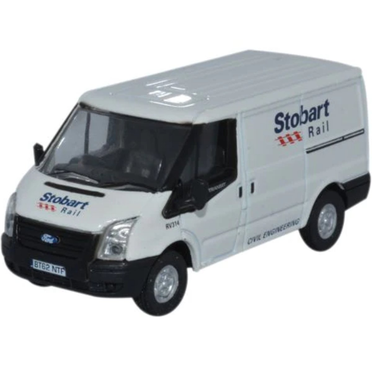 Oxford Diecast 76FT012 Ford Transit MK5 SWB Low Roof Stobart Rail - Phillips Hobbies