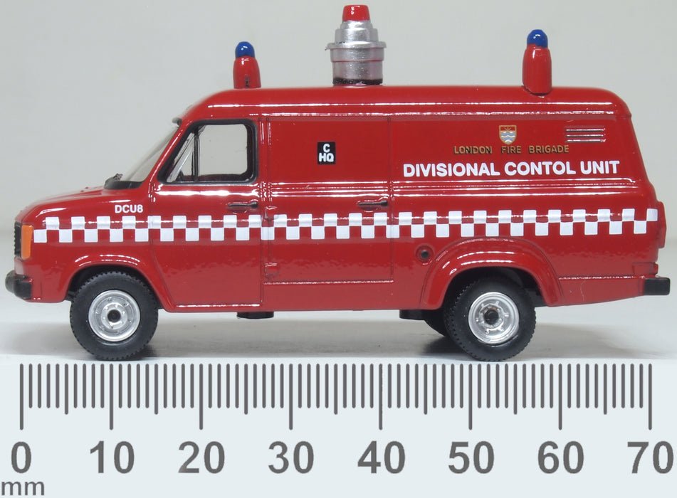 Oxford Diecast 76FT2003 Ford Transit Mk2 London Fire Brigade DCU - 1:76 Scale - Phillips Hobbies