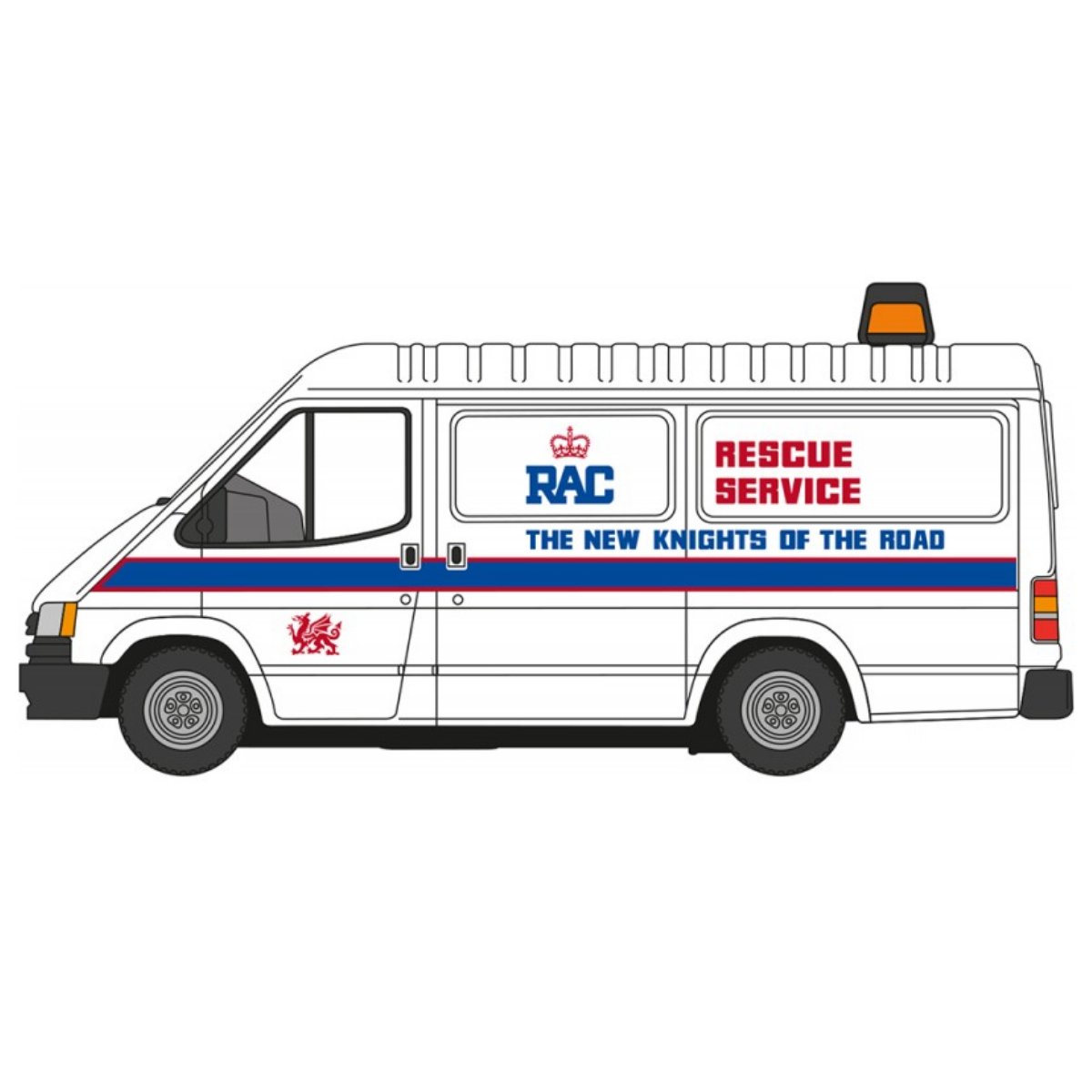 Oxford Diecast 76FT3006 Ford Transit MK3 RAC - Phillips Hobbies