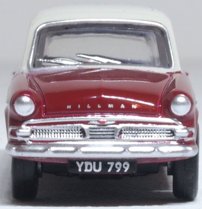 Oxford Diecast 76HM002 Hillman Minx MkIIIa Pippin Red/Pearl Grey - 1:76 Scale - Phillips Hobbies