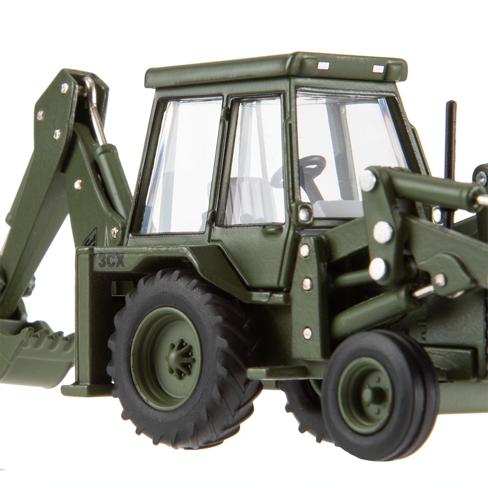 Oxford Diecast 76JCX002 JCB 3CX (1980s) Army - Phillips Hobbies