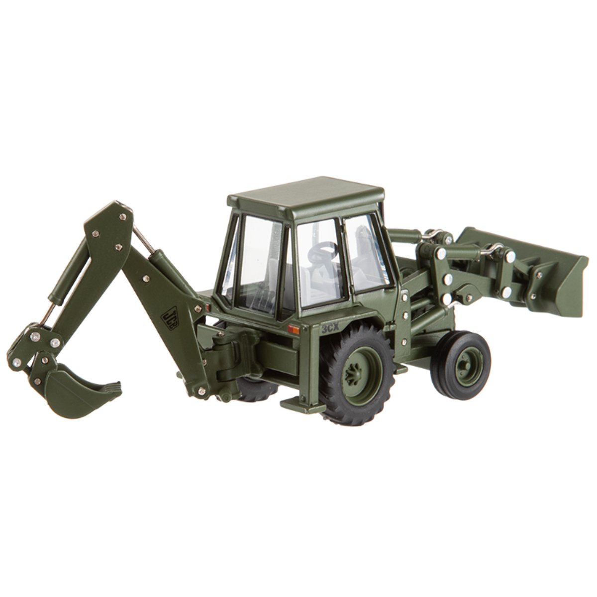 Oxford Diecast 76JCX002 JCB 3CX (1980s) Army - Phillips Hobbies