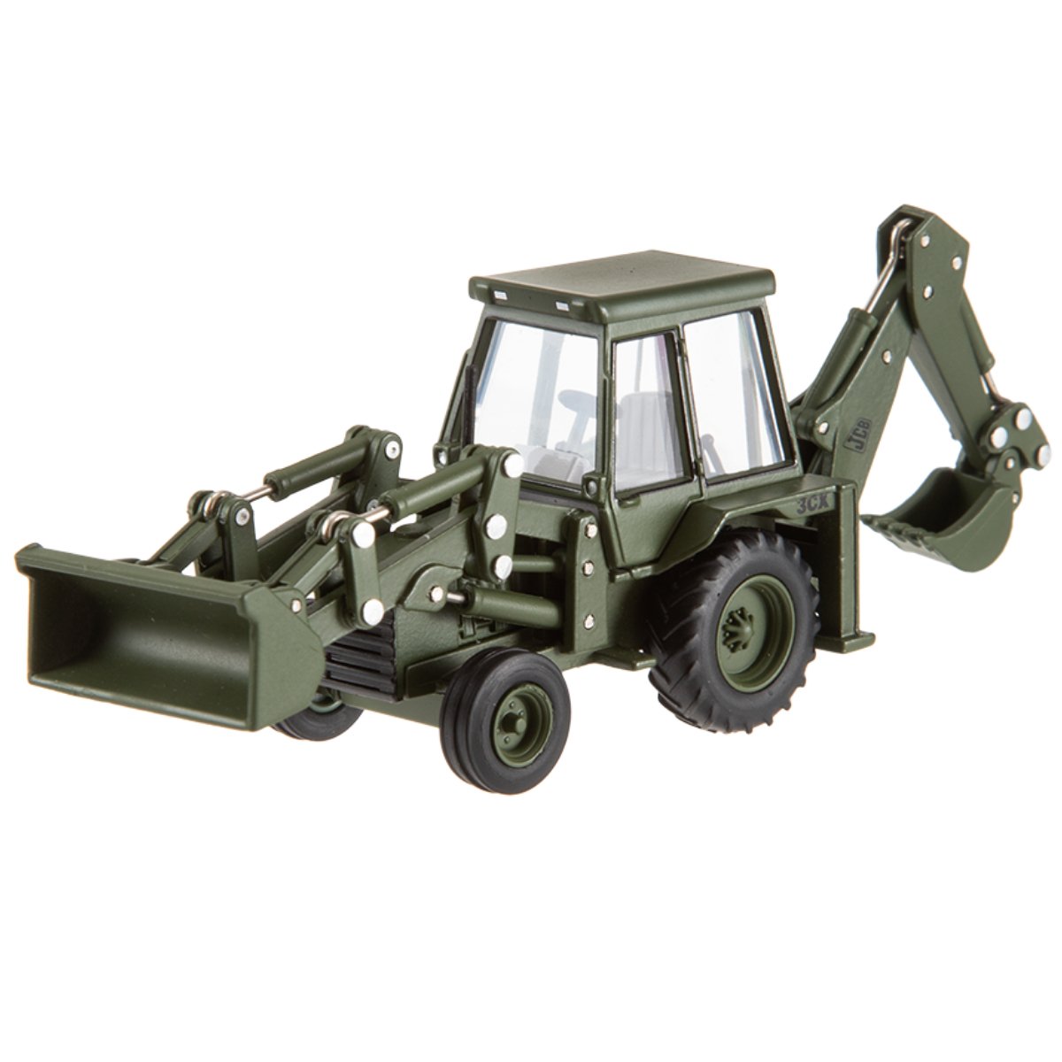 Oxford Diecast 76JCX002 JCB 3CX (1980s) Army - Phillips Hobbies