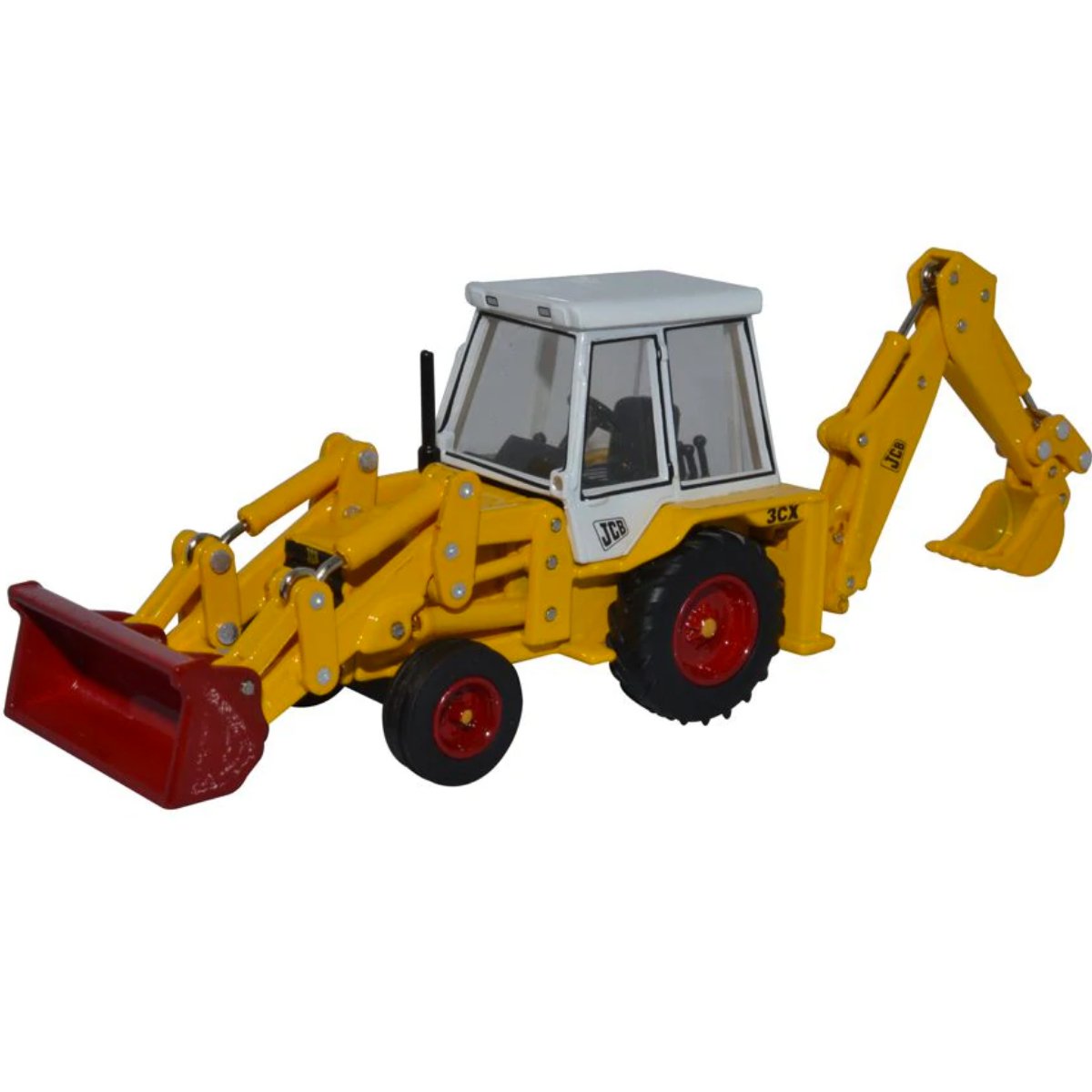 Oxford Diecast 76JCX003 JCB Backhoe Loader 1980s - Phillips Hobbies