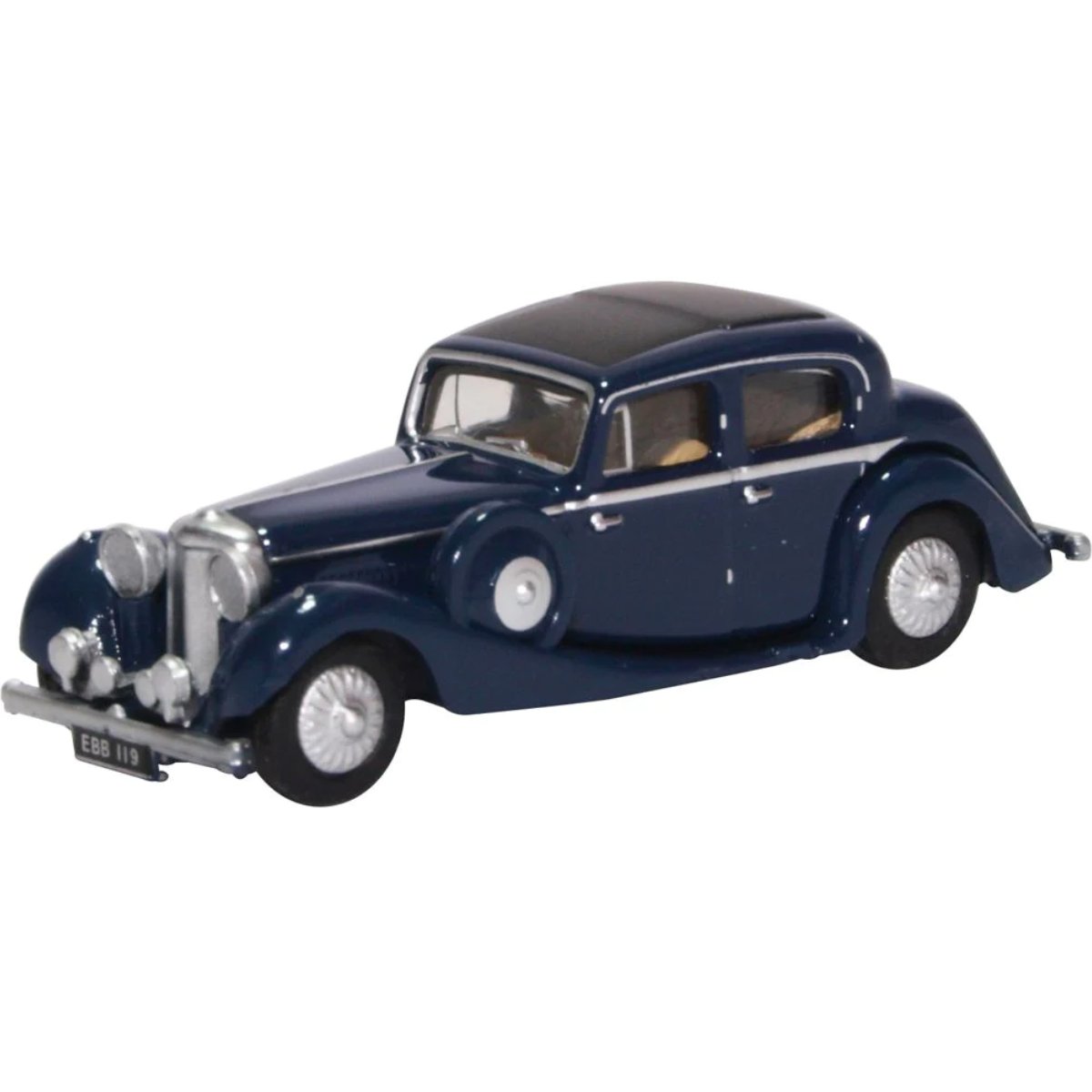 Oxford Diecast 76JSS006 SS Jaguar Dark Blue - Phillips Hobbies