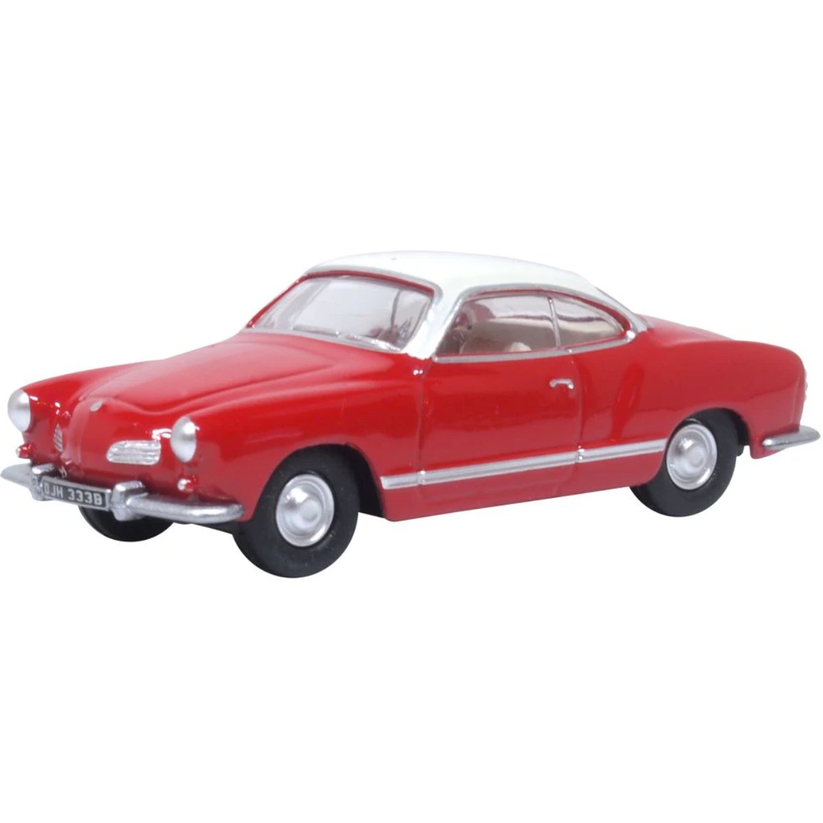 Oxford Diecast 76KG001 VW Karmann Ghia Henna Red & Pearl White - Phillips Hobbies