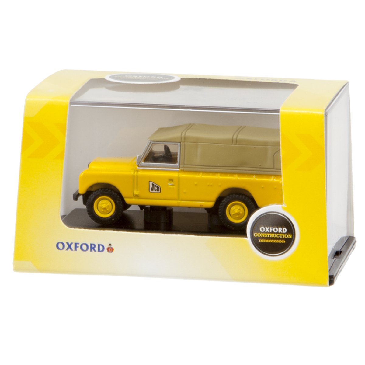 Oxford Diecast 76LAN2016 Land Rover Series II LWB Canvas JCB - Phillips Hobbies