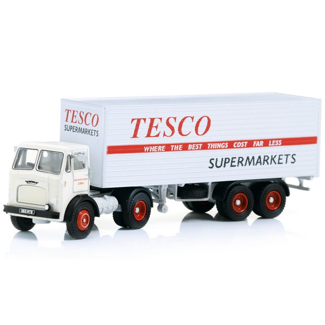 Oxford Diecast 76LO001 Leyland Beaver Box Trailer - Tesco - Phillips Hobbies