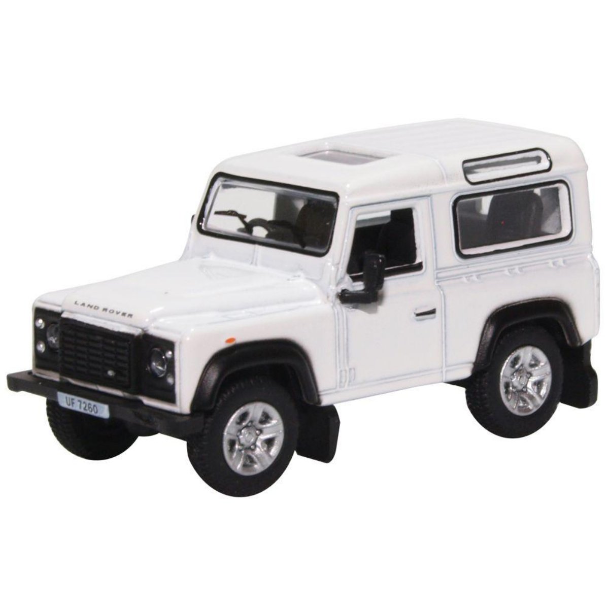 Oxford Diecast 76LRDF012 Land Rover Defender 90 Station Wagon White (HK Reg) - Phillips Hobbies