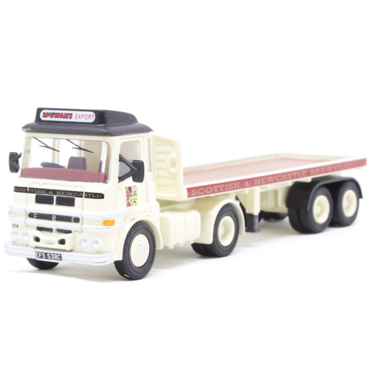 Oxford Diecast 76LV005 ERF LV Flatbed Trailer Scottish & Newcastle - Phillips Hobbies