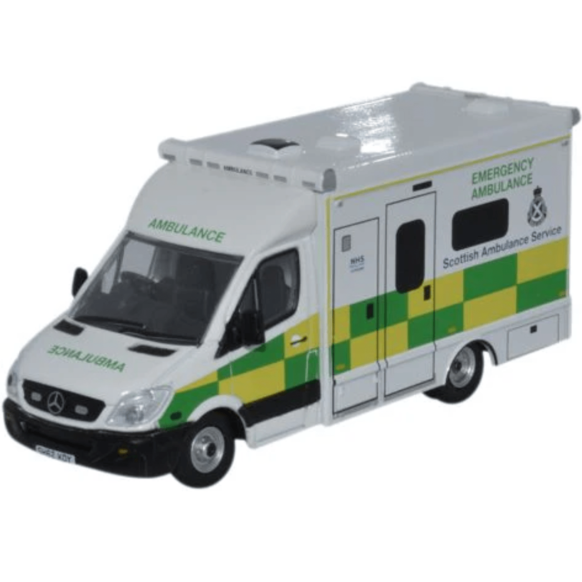 Oxford Diecast 76MA004 Mercedes Ambulance Scottish Ambulance Service - 1:76 Scale Model - Phillips Hobbies