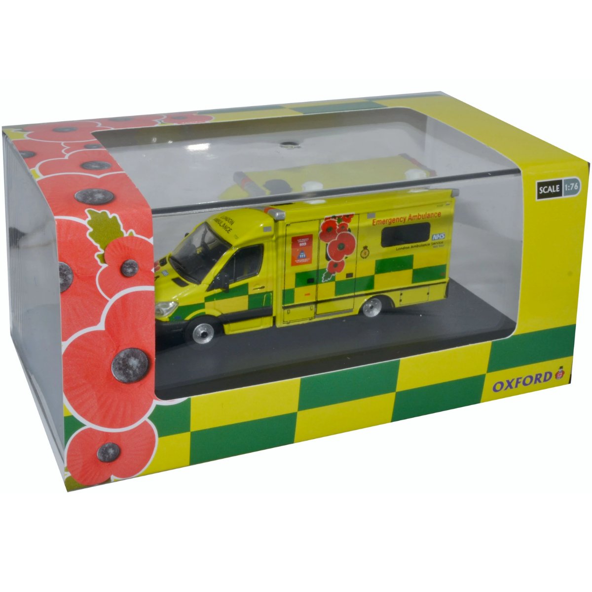 Oxford Diecast 76MA007 Mercedes Ambulance London Remembrance Day - Phillips Hobbies