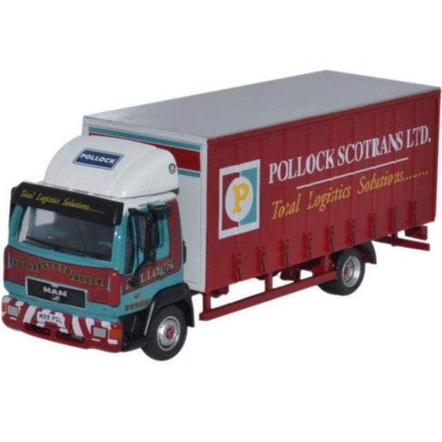 Oxford Diecast 76MAN001 MAN L2000 Curtainside Pollock - Phillips Hobbies