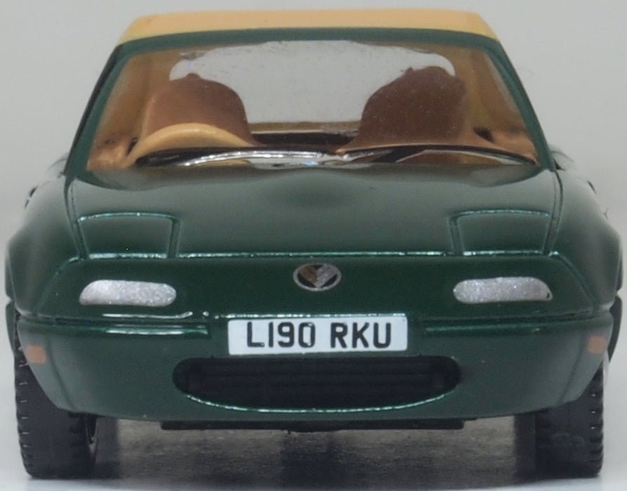 Oxford Diecast 76MAZ002 Mazda MX5 MK1 (Soft Top) British Racing Green - 1:76 Scale - Phillips Hobbies