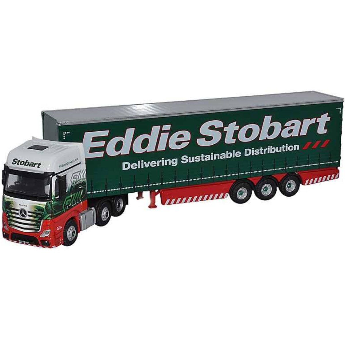 Oxford Diecast 76MB001 Mercedes Actros MP4 GSC Curtainside Eddie Stobart - Phillips Hobbies