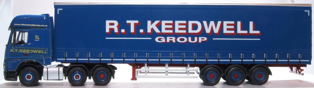 Oxford Diecast 76MB011 Mercedes Actros GSC Curtainside R T Keedwell - Phillips Hobbies