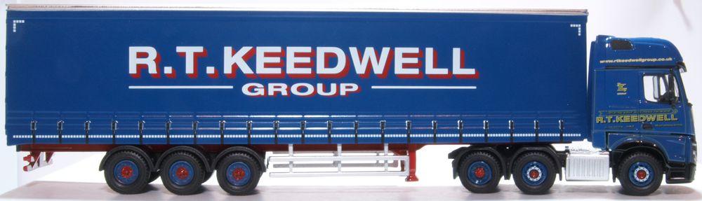 Oxford Diecast 76MB011 Mercedes Actros GSC Curtainside R T Keedwell - Phillips Hobbies