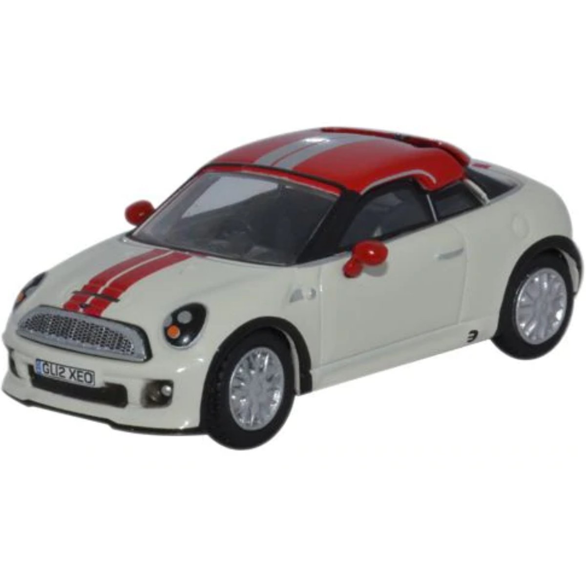 Oxford Diecast 76MC001 Mini Coupe Pepper White & Chilli Red - Phillips Hobbies