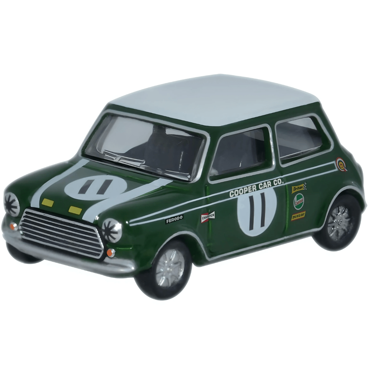Oxford Diecast 76MCS002 Mini Cooper S MKII John Rhodes 1968 Brands Hatch - 1:76 Scale - Phillips Hobbies