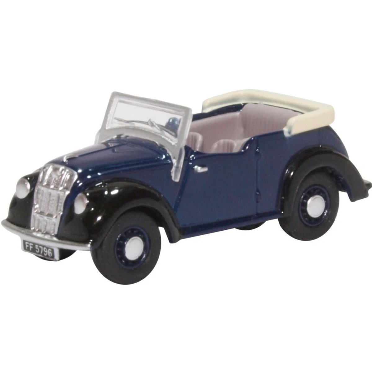 Oxford Diecast 76ME006 Morris Eight E Series Tourer Dark Blue - Phillips Hobbies