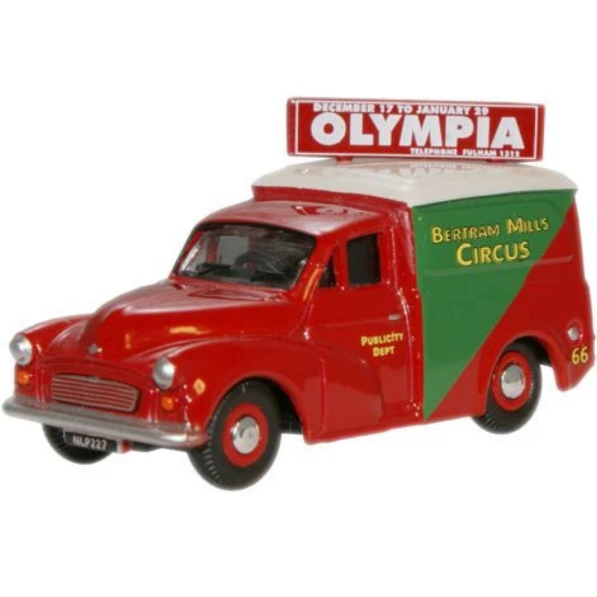 Oxford Diecast 76MM058 Bertram Mills Morris 1000 - Phillips Hobbies