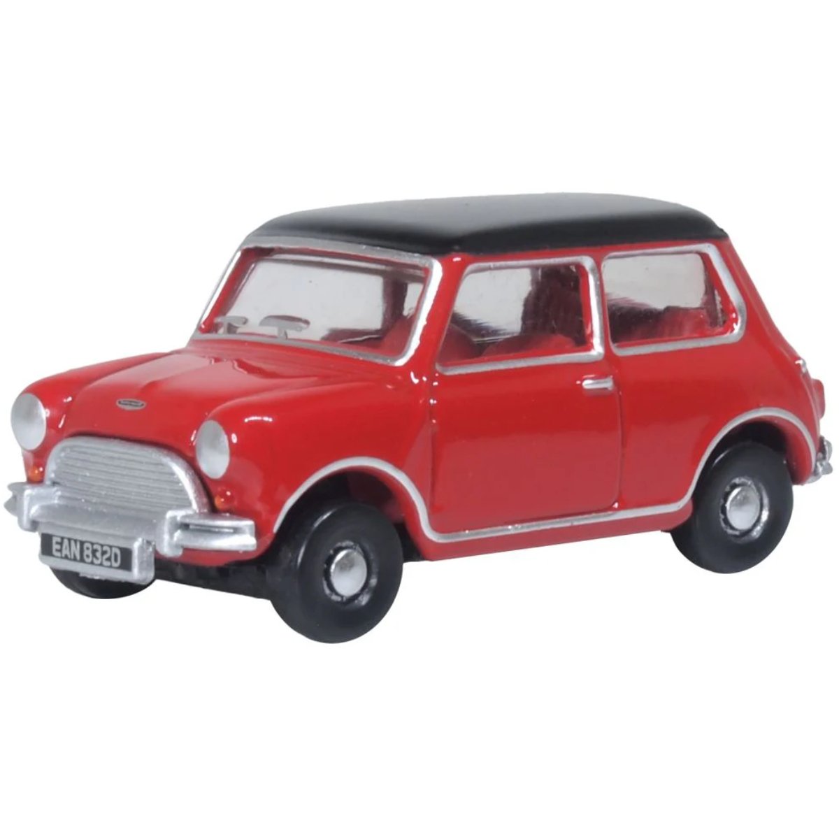 Oxford Diecast 76MN012 Austin Cooper Mini Tartan Red/Black - 1:76 Scale Model - Phillips Hobbies