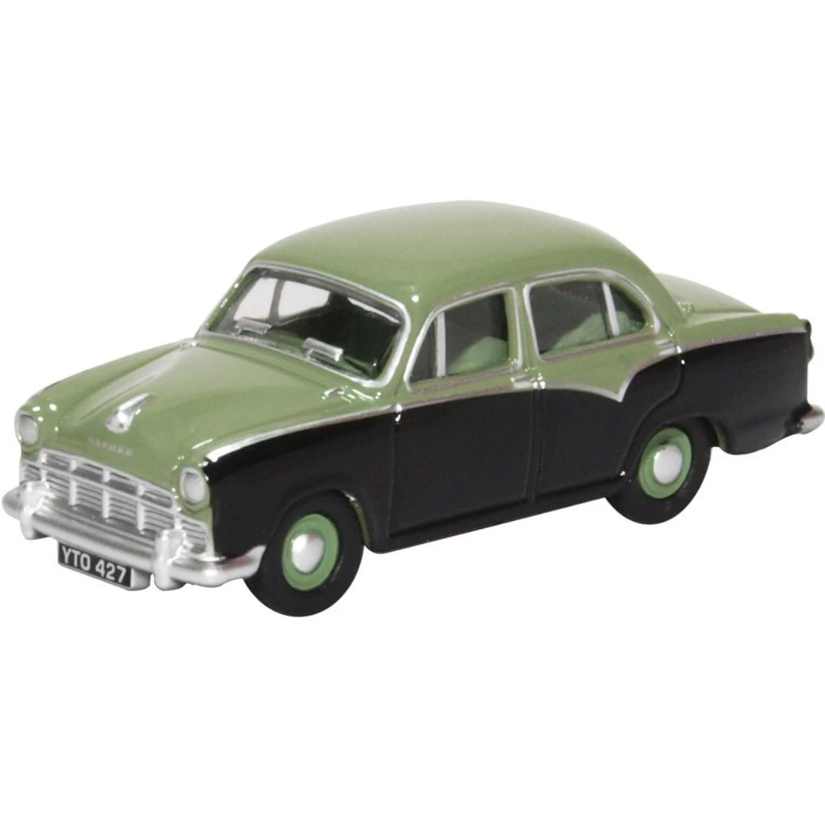 Oxford Diecast 76MO007 Morris Oxford III Sage Green Twilight Grey - Phillips Hobbies