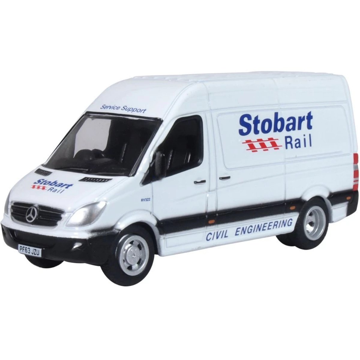 Oxford Diecast 76MSV002 Mercedes Sprinter Van Stobart Rail - Phillips Hobbies