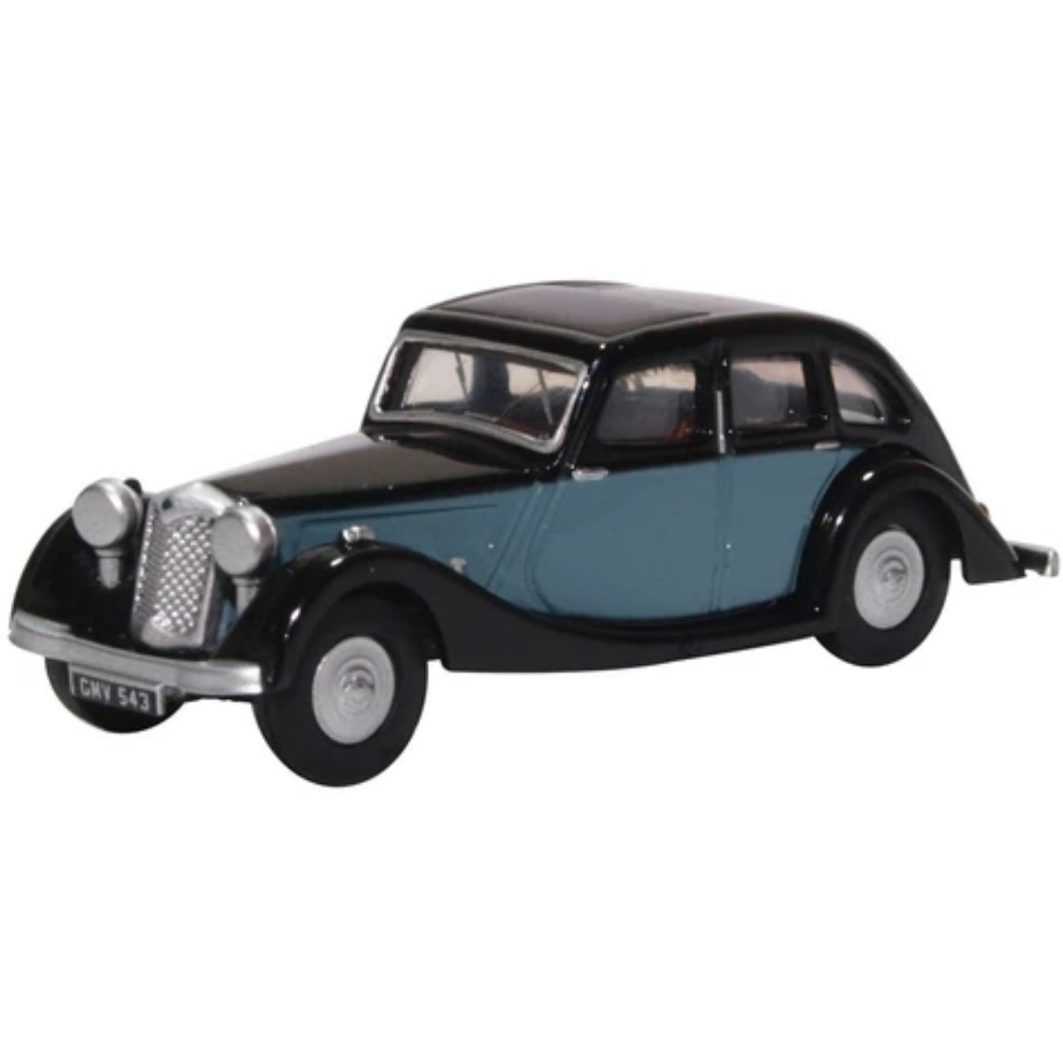 Oxford Diecast 76RK005 Riley Kestrel Blue & Black - Phillips Hobbies