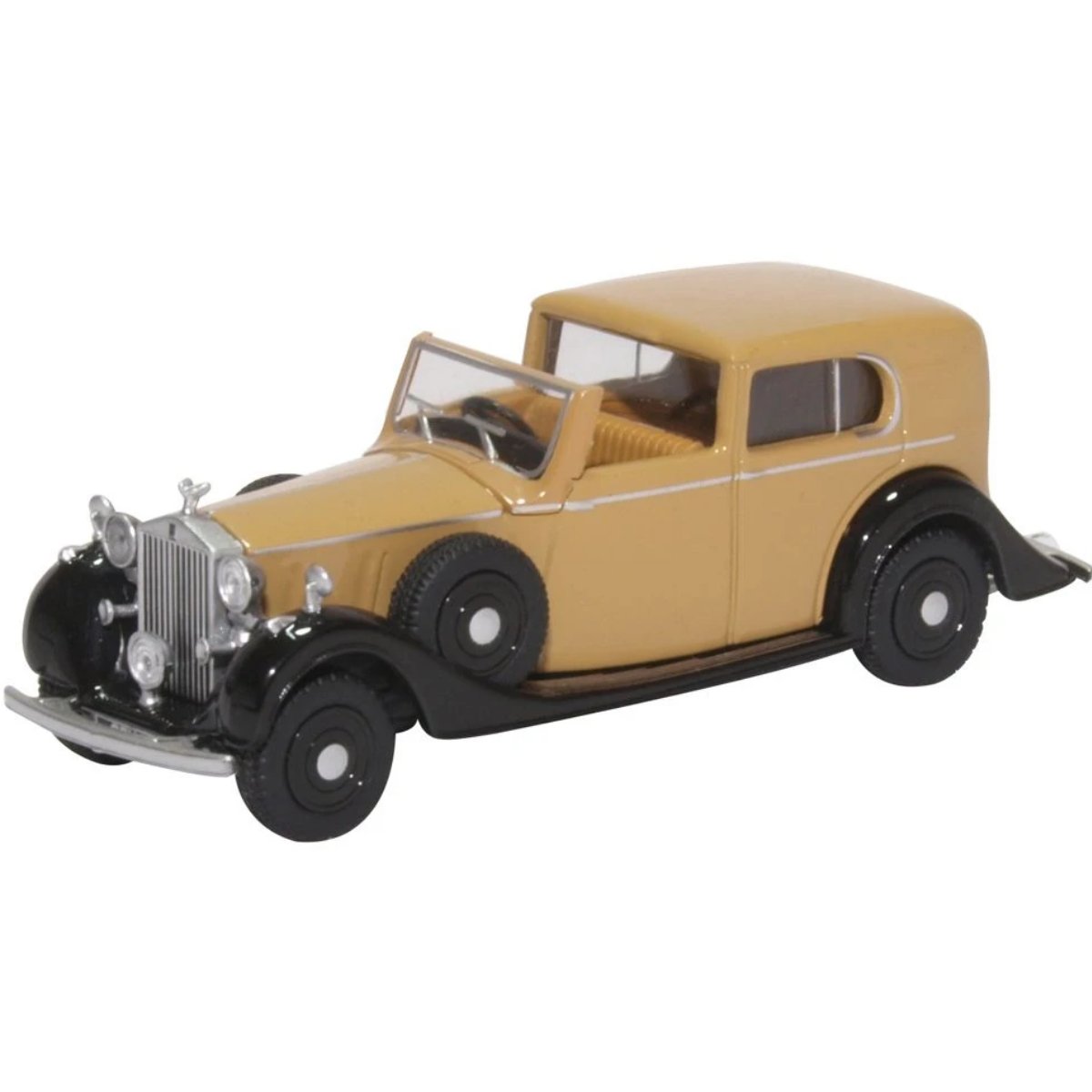 Oxford Diecast 76RRP3002 Rolls Royce Phantom III Fawn/Black - Phillips Hobbies