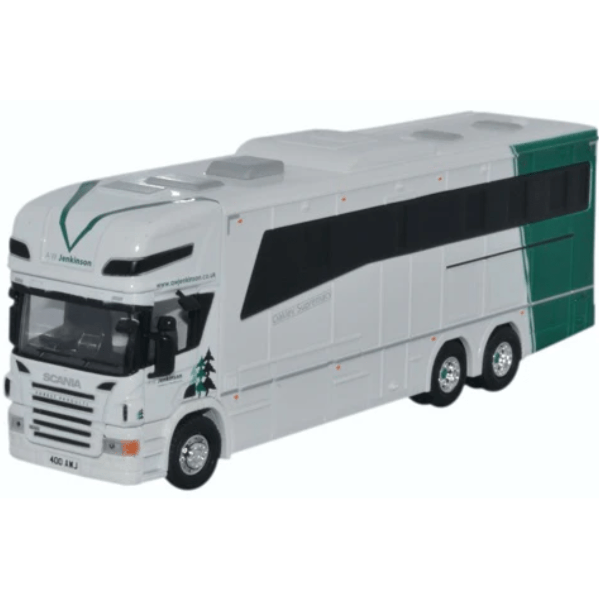 Oxford Diecast 76SCA04HB Scania Topline Horsebox A W Jenkinson - 1:76 Scale Model - Phillips Hobbies