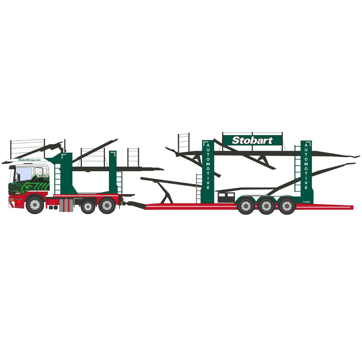 Oxford Diecast 76SCT005 Eddie Stobart Car Transporter - Christina Frances - Phillips Hobbies