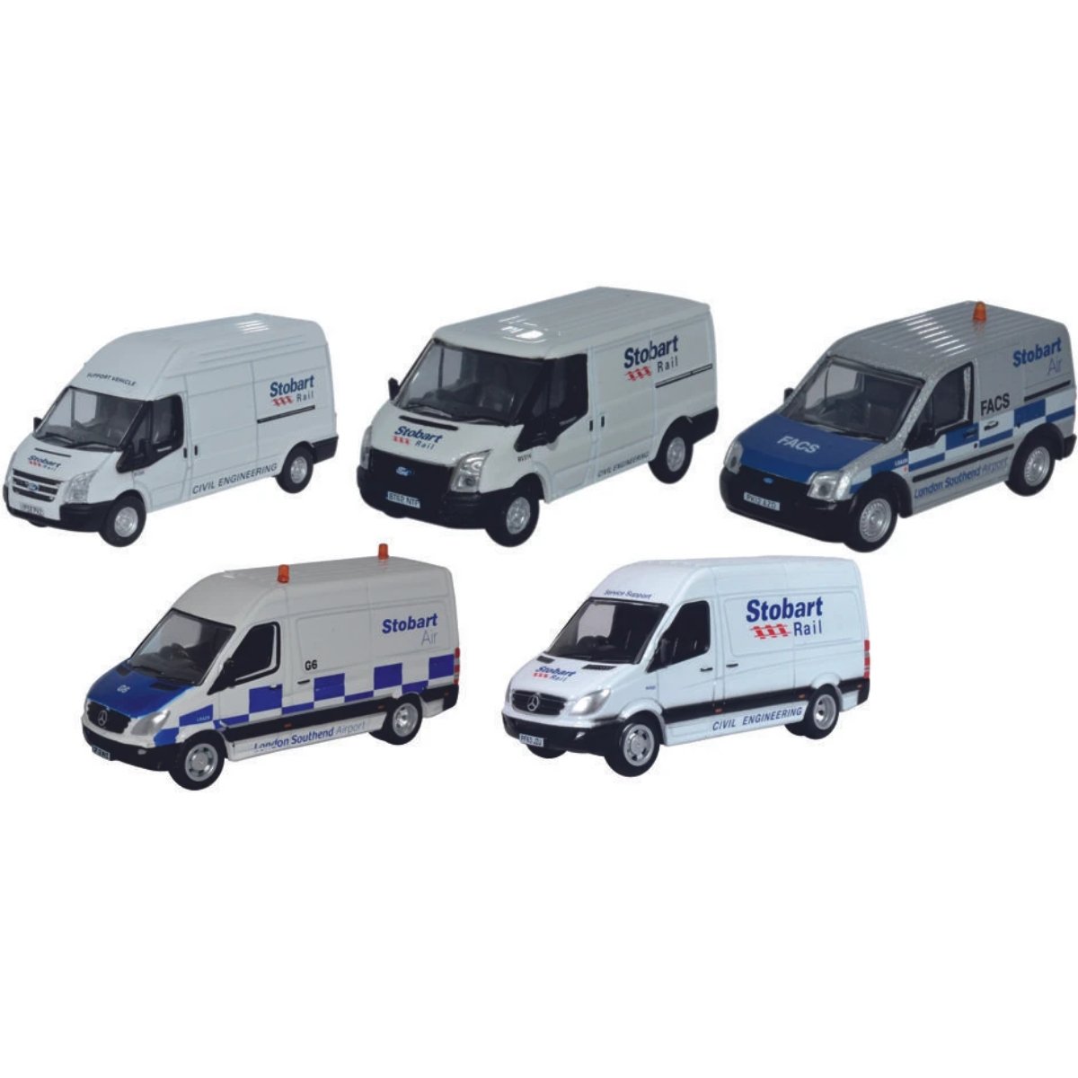 Oxford Diecast 76SET73 Stobart Group 5 Piece Van Set - Phillips Hobbies