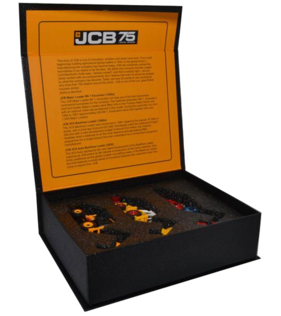 Oxford Diecast 76SET76 3 Piece JCB Anniversary Set - Phillips Hobbies