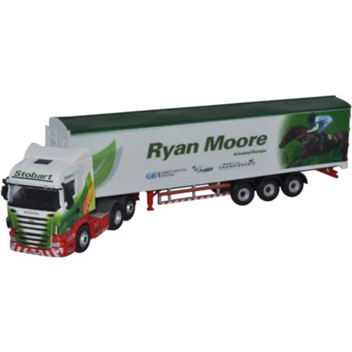 Oxford Diecast 76SHL08WF Scania Highline Walking Floor, Stobart - Ryan Moore - Phillips Hobbies