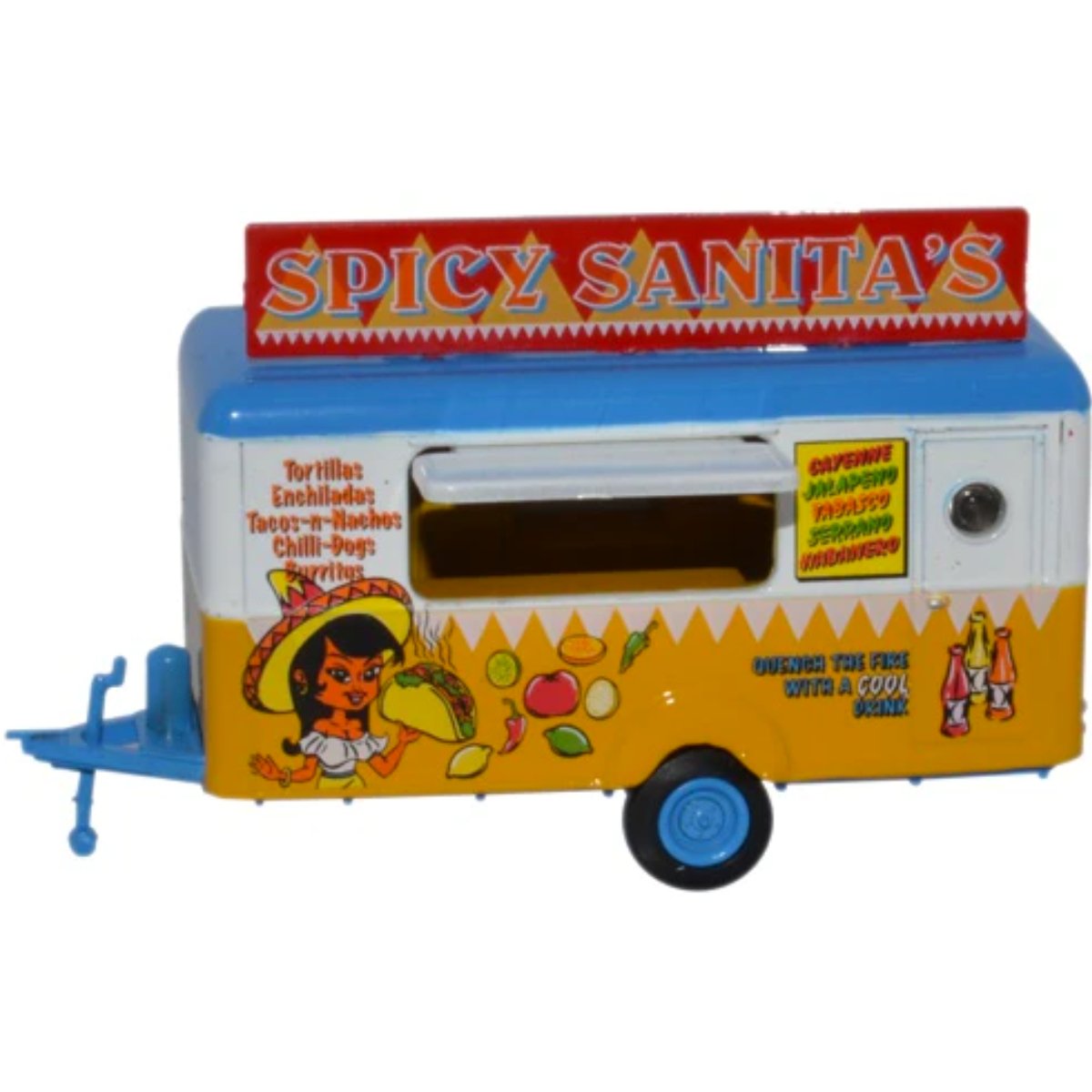 Oxford Diecast 76TR013 Spicy Sanita's Mobile Trailer - Phillips Hobbies