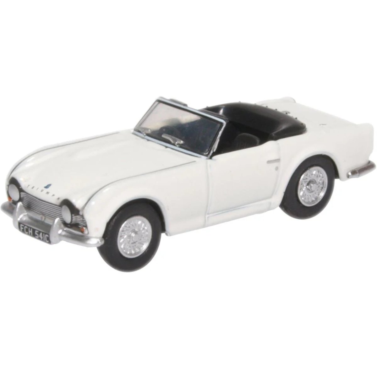 Oxford Diecast 76TR4003 Triumph TR4 New White - Phillips Hobbies